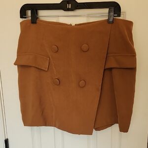 Lulu's Tan Double-Breasted Skort